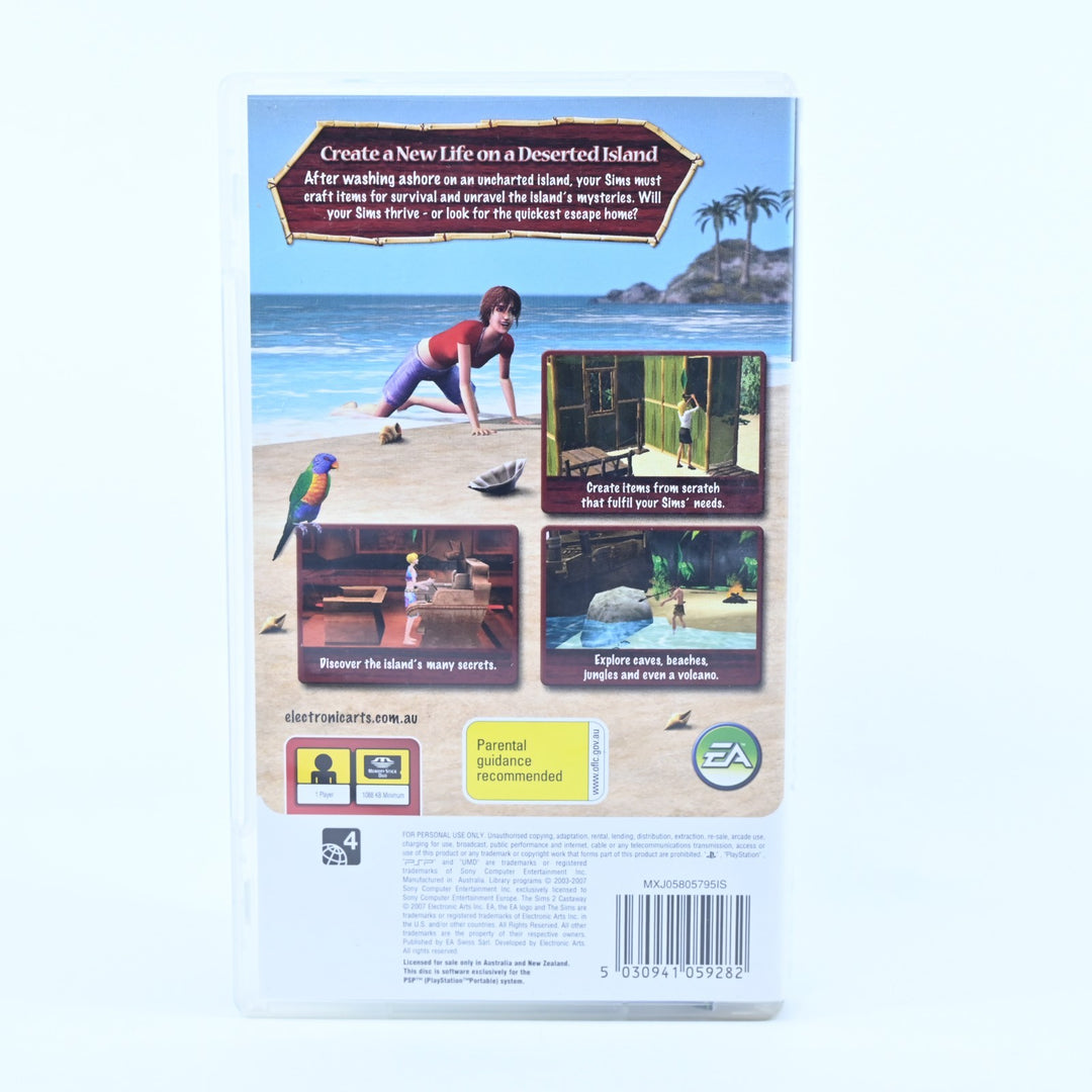 The Sims 2: Castaway - Sony PSP Game + Manual - FREE POST!