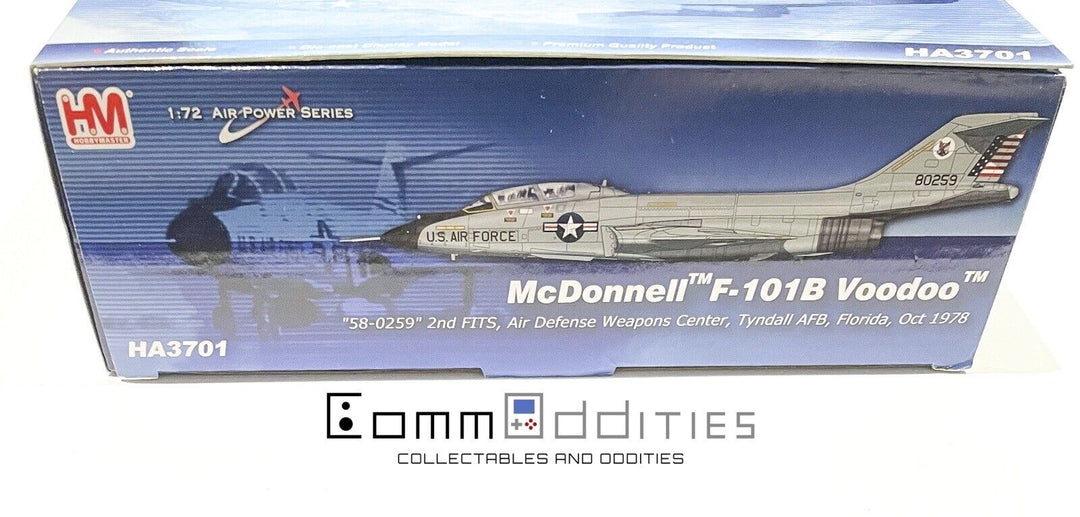 AS NEW! Hobby Master HA3701 1:72 McDonnell F-101B Voodoo USAF ADWC Tyndall Jet