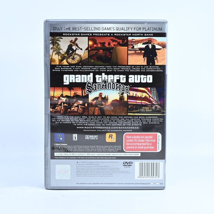 Grand Theft Auto: San Andreas - Sony Playstation 2 / PS2 Game + Manual + Map