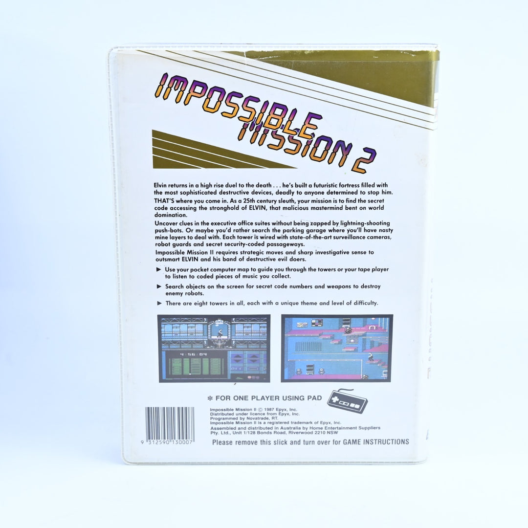 Impossible Mission 2 - Piggyback Cartridge - H.E.S / NES Game - PAL