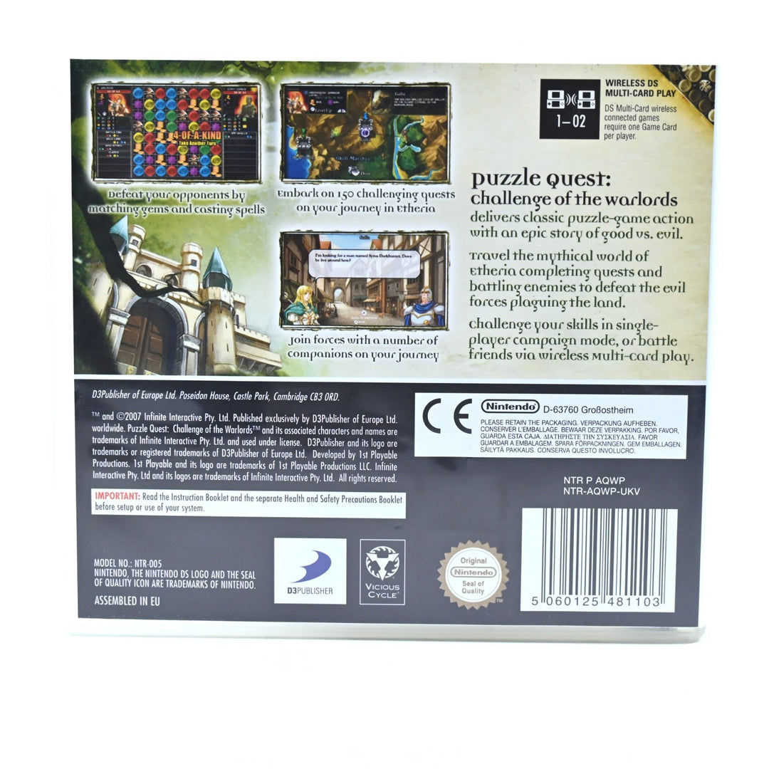 Puzzle Quest: Challenge of the Warlords - Nintendo DS Game - PAL + Manual