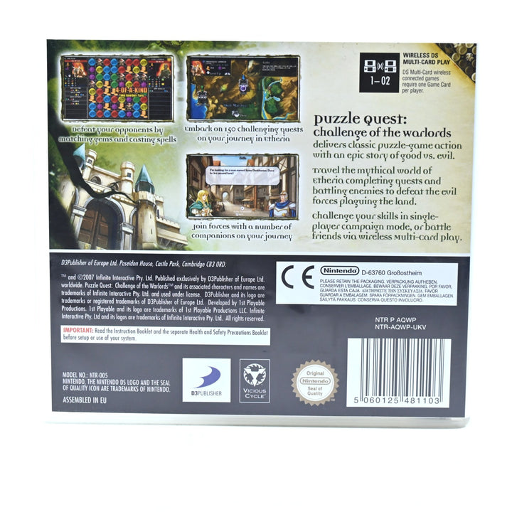 Puzzle Quest: Challenge of the Warlords - Nintendo DS Game - PAL + Manual