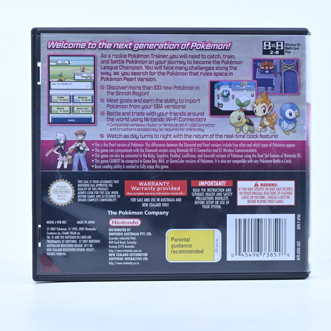 Pokemon Pearl - Nintendo DS Game - PAL + Manual - FREE POST!