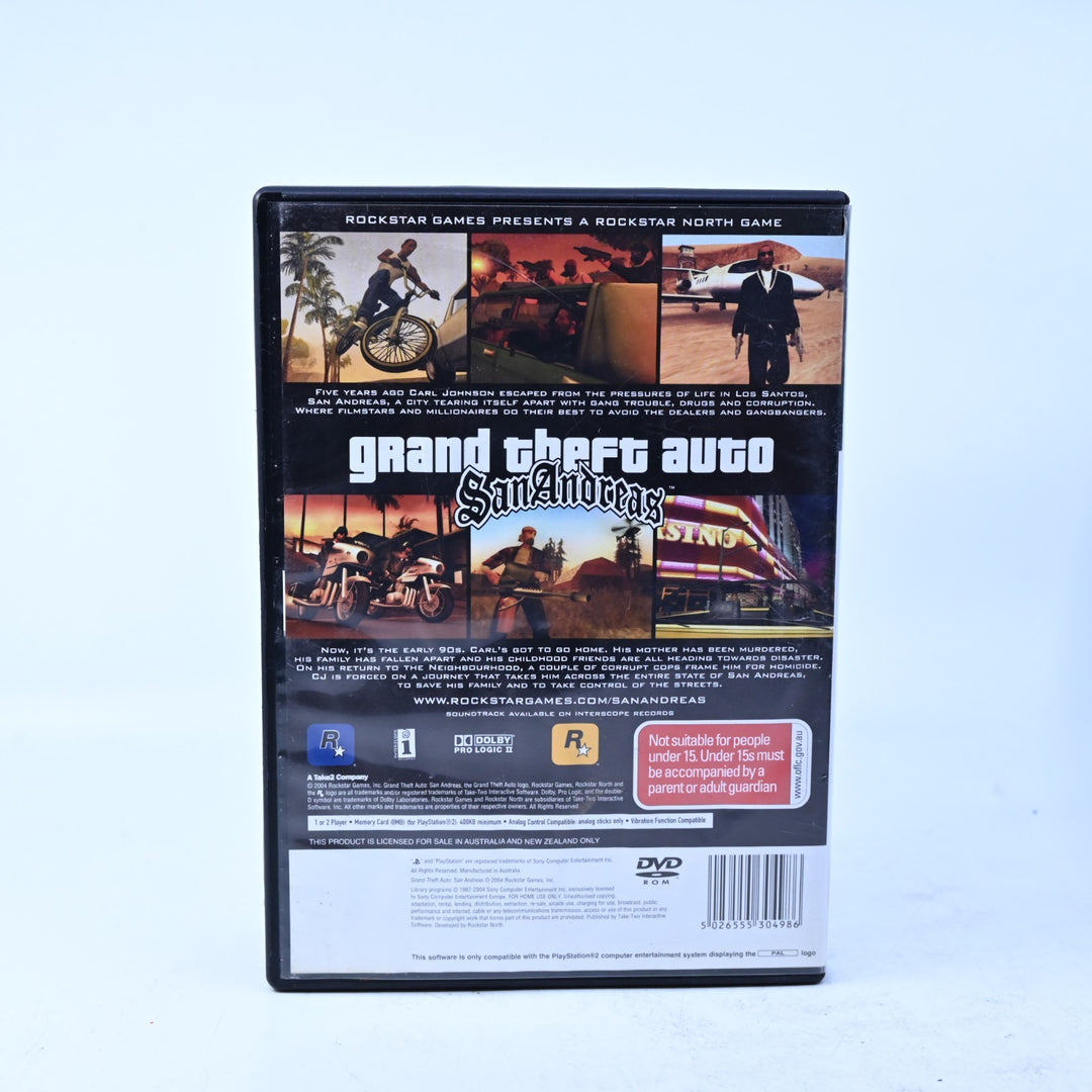 Grand Theft Auto: San Andreas - Sony Playstation 2 / PS2 Game + Manual - PAL