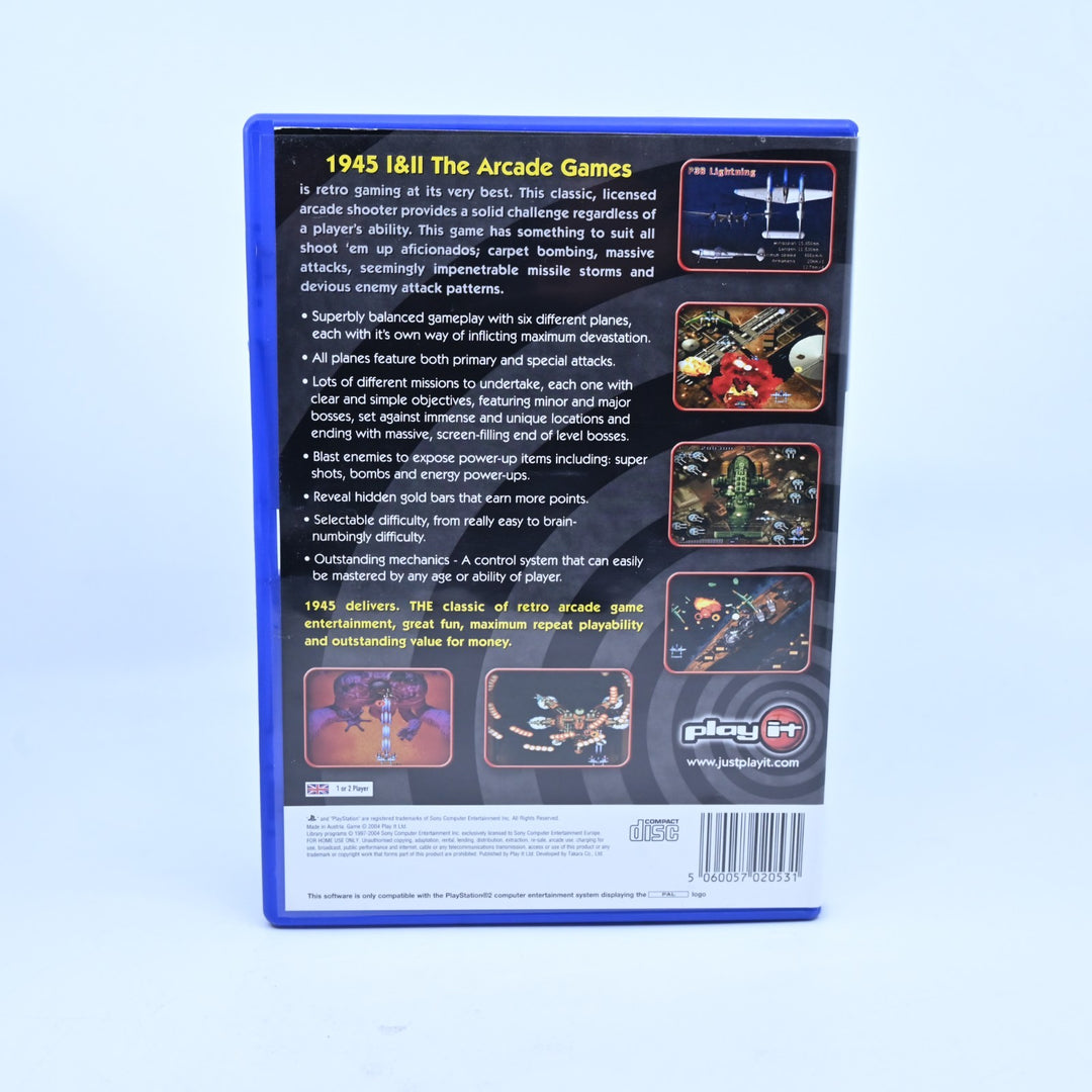 1945 I&II The Arcade Games - Sony Playstation 2 / PS2 Game + Manual - MINT DISC!