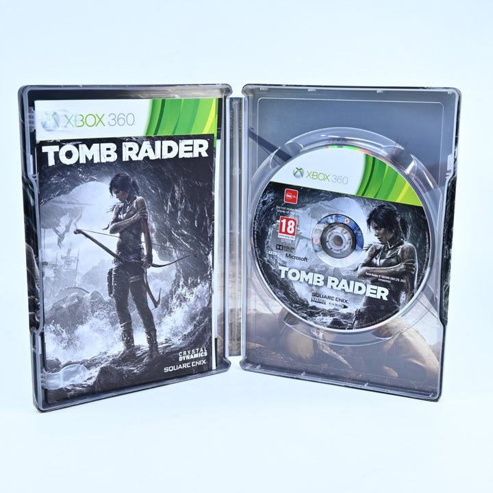 Tomb Raider - Steelbook Edition - Xbox 360 Game + Manual - PAL - MINT DISC!