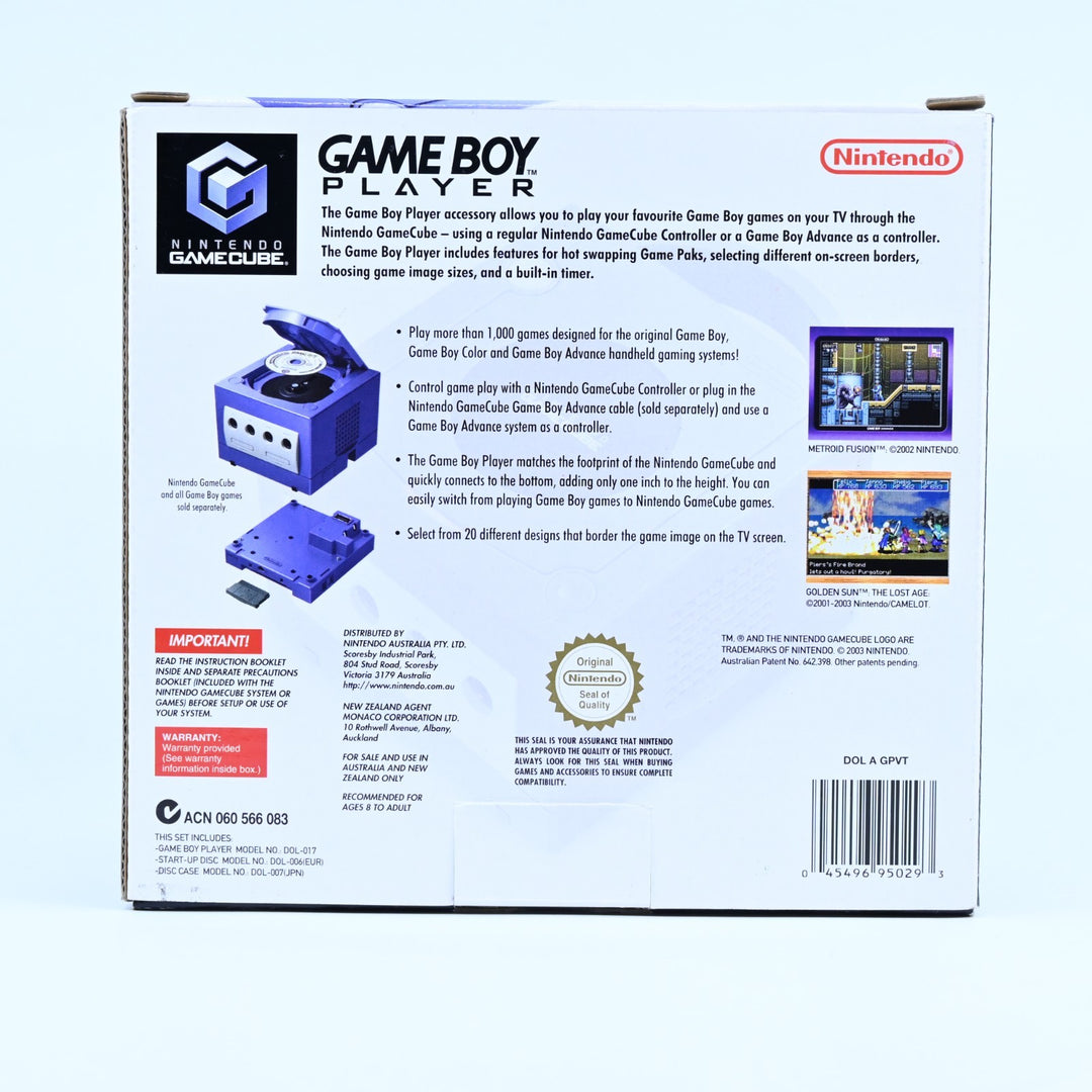 Boxed Indigo GameBoy Player + Disc - Nintendo Gamecube Accessory - PAL