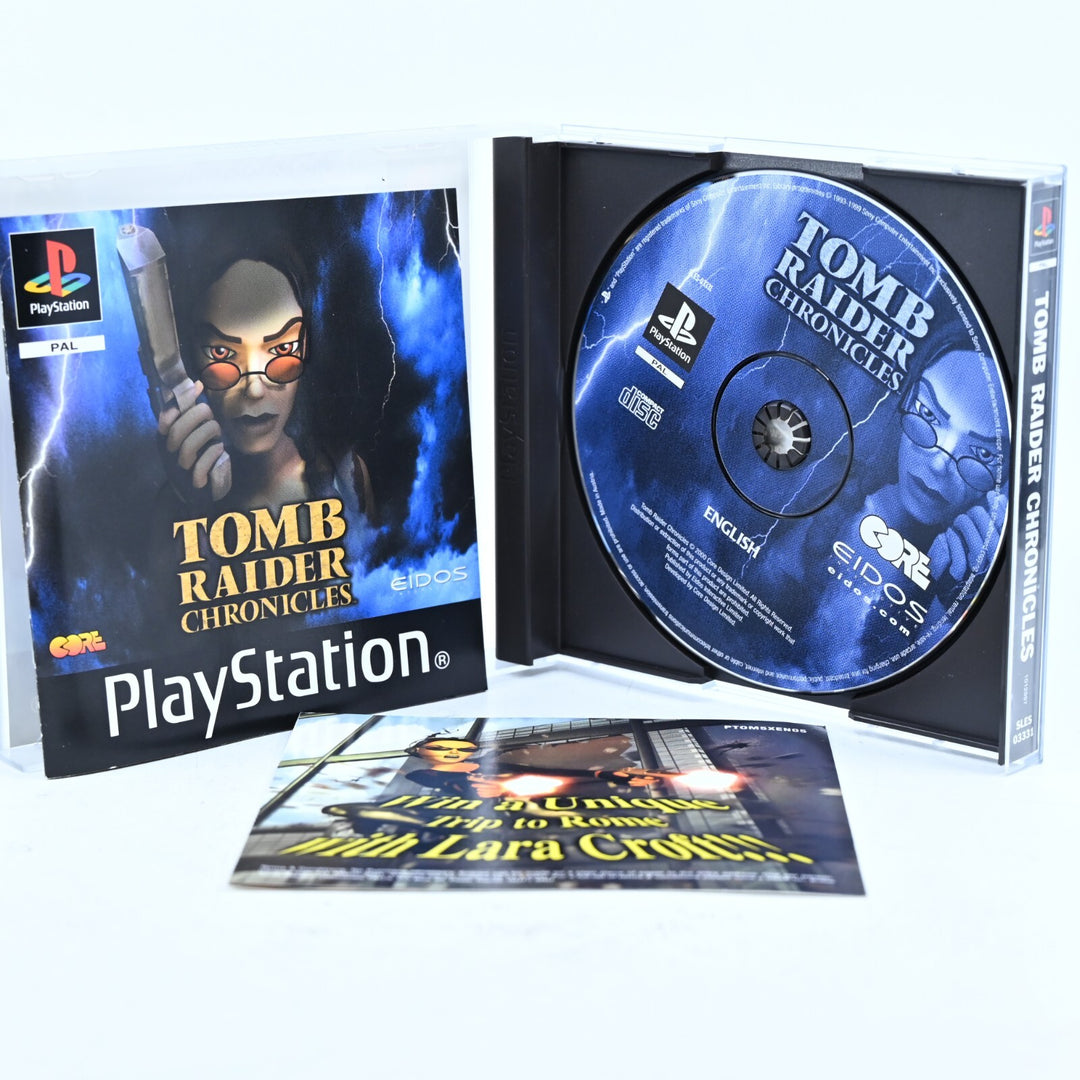 LIKE NEW! Tomb Raider: Chronicles - Sony Playstation 1 / PS1 Game + Manual