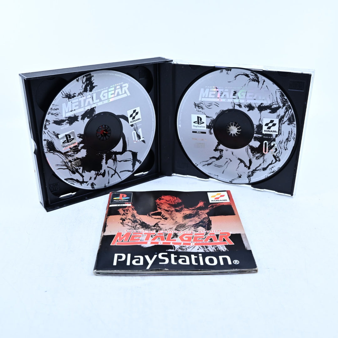 Metal Gear Solid - Sony Playstation 1 / PS1 Game + Manual - PAL - MINT DISC!