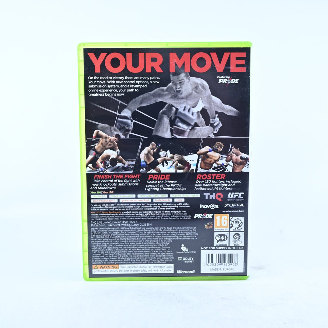 UFC Undisputed 3 - Xbox 360 Game + Manual - PAL - MINT DISC!