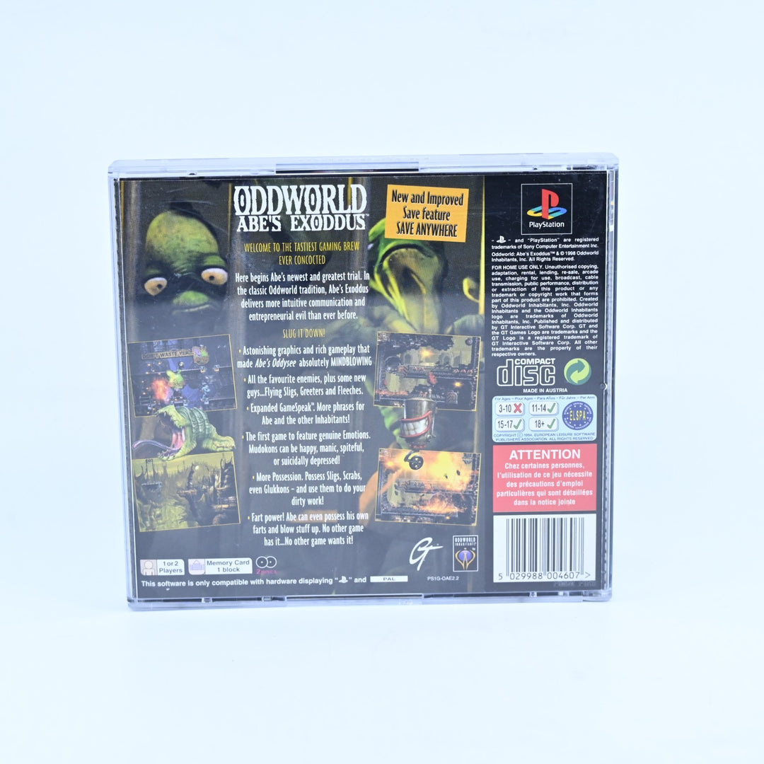 Oddworld: Abe's Exoddus - Sony Playstation 1 / PS1 Game + Manual - MINT DISC!