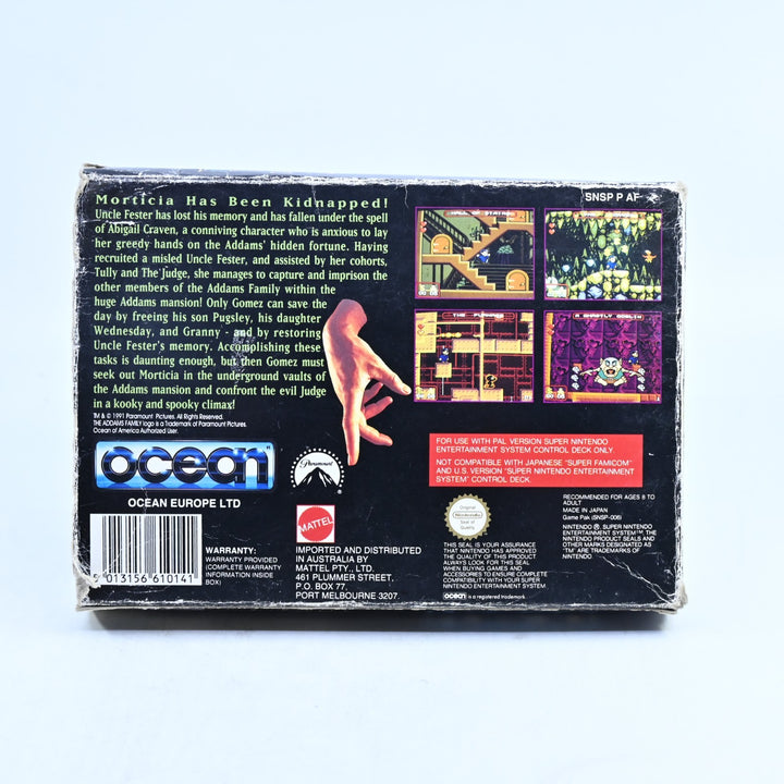 The Addams Family - Super Nintendo / SNES Boxed Game - PAL - FREE POST!
