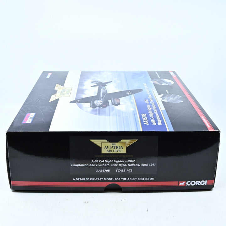 Corgi Aviation 1:72 Ju88 C-4 Night Fighter - NJG2 Karl Hulshoff AA36708 - Plane