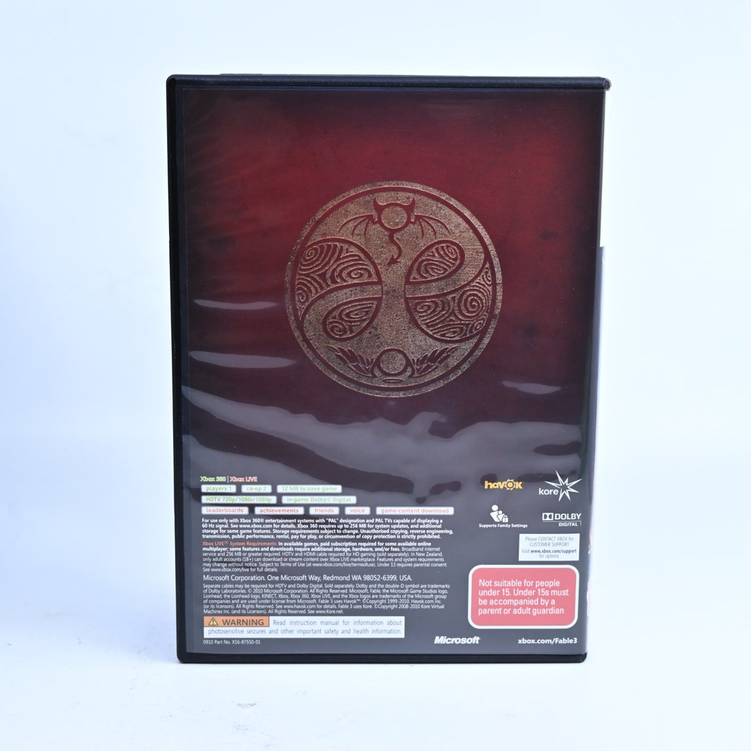 Fable III 3 Limited Collector's Edition - Xbox 360 Game + Manual - PAL
