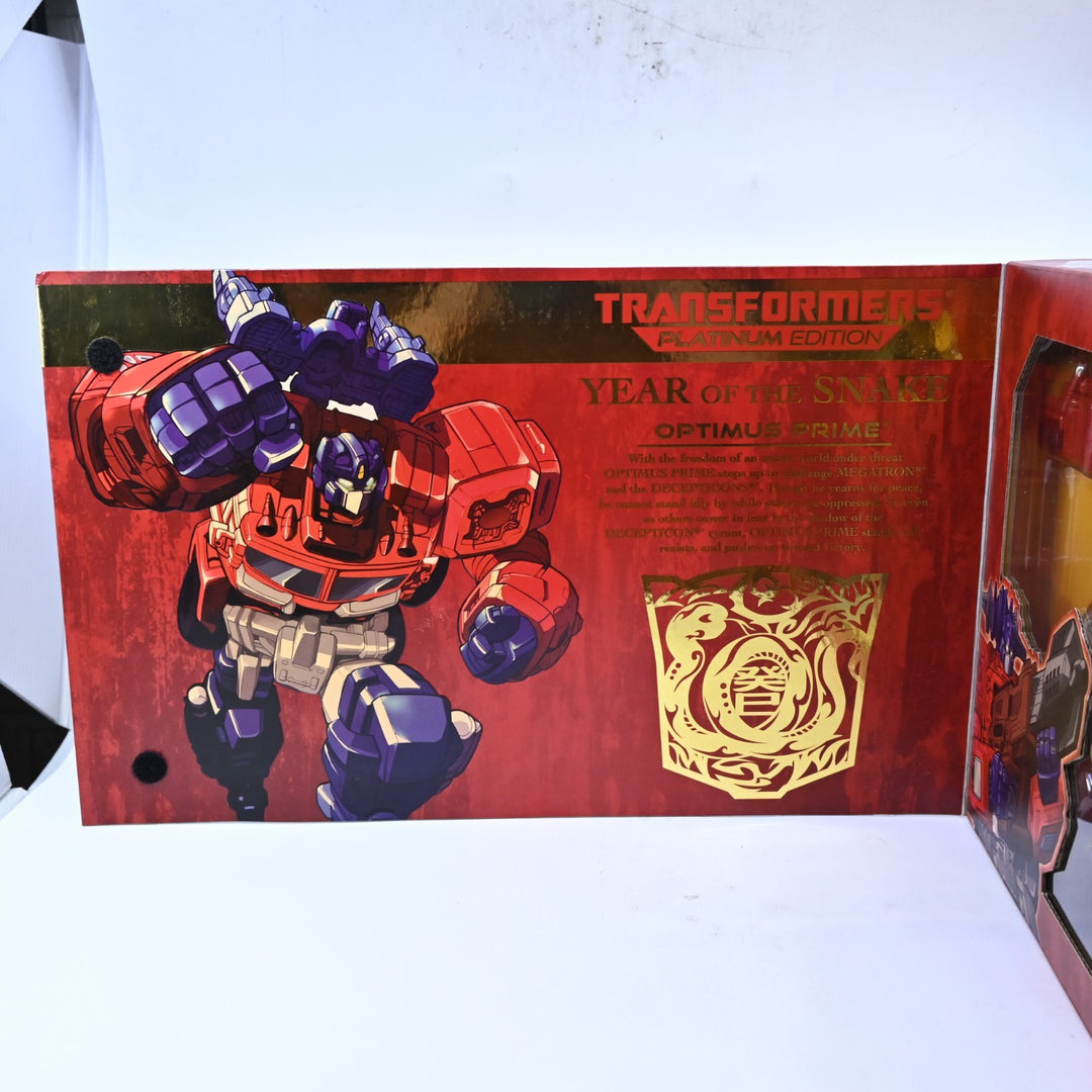 SEALED! Optimus Prime - Year of the Snake - Platinum Edition - Transformers Toy