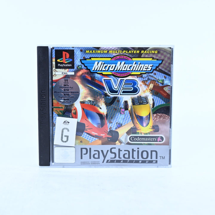 Micro Machines V3 - Sony Playstation 1 / PS1 Game + Manual - PAL - MINT DISC!