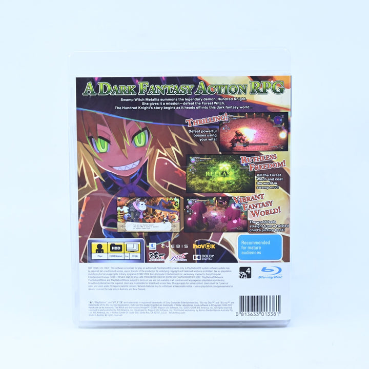 The Witch And The Hundred Knight - Sony Playstation 3 / PS3 Game + Manual