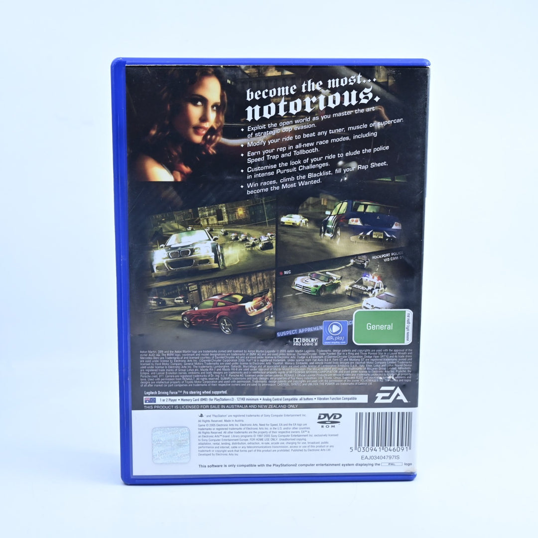 Need for Speed: Most Wanted - Sony Playstation 2 / PS2 Game + Manual - PAL