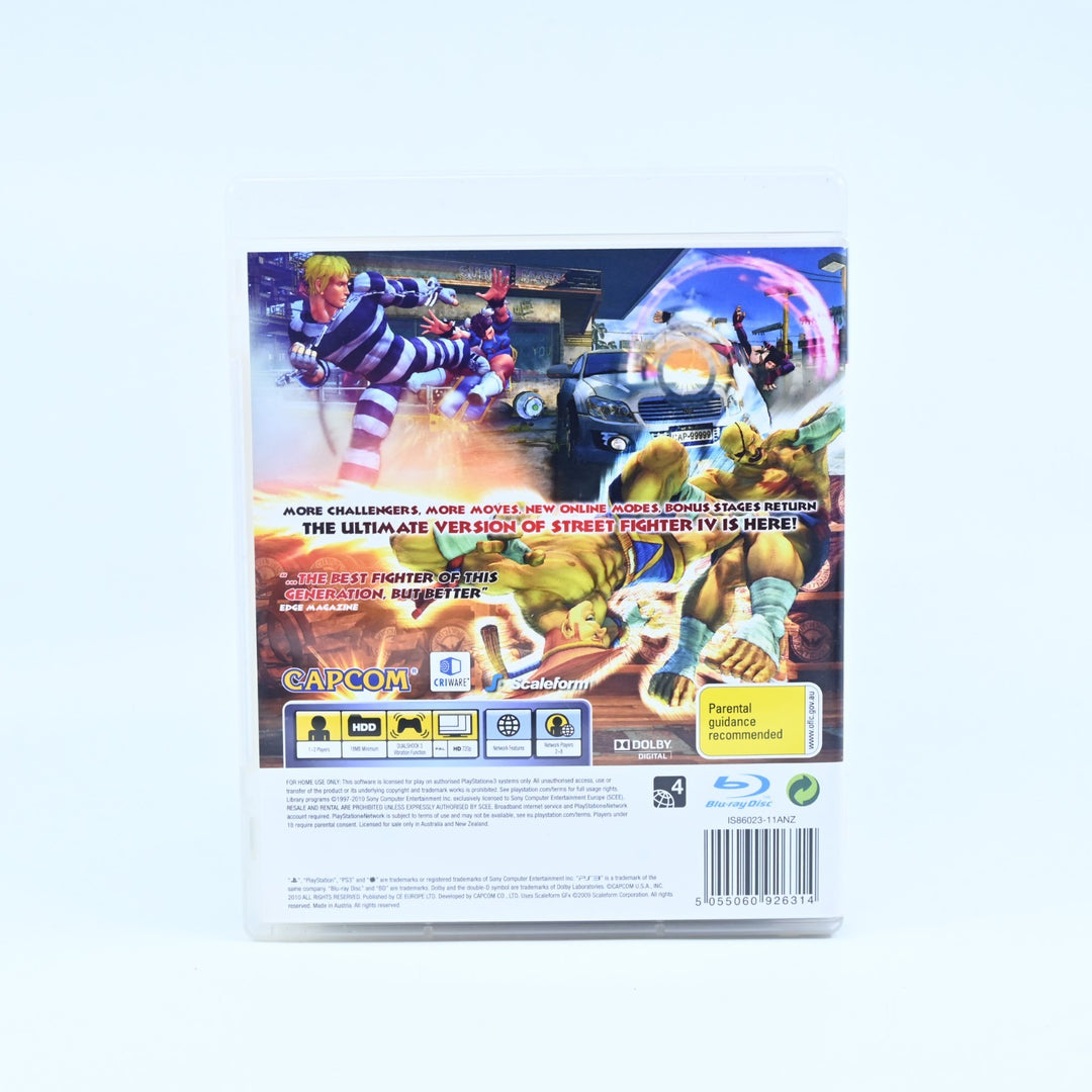 Super Street Fighter IV - Sony Playstation 3/ PS3 Game + Manual - PAL