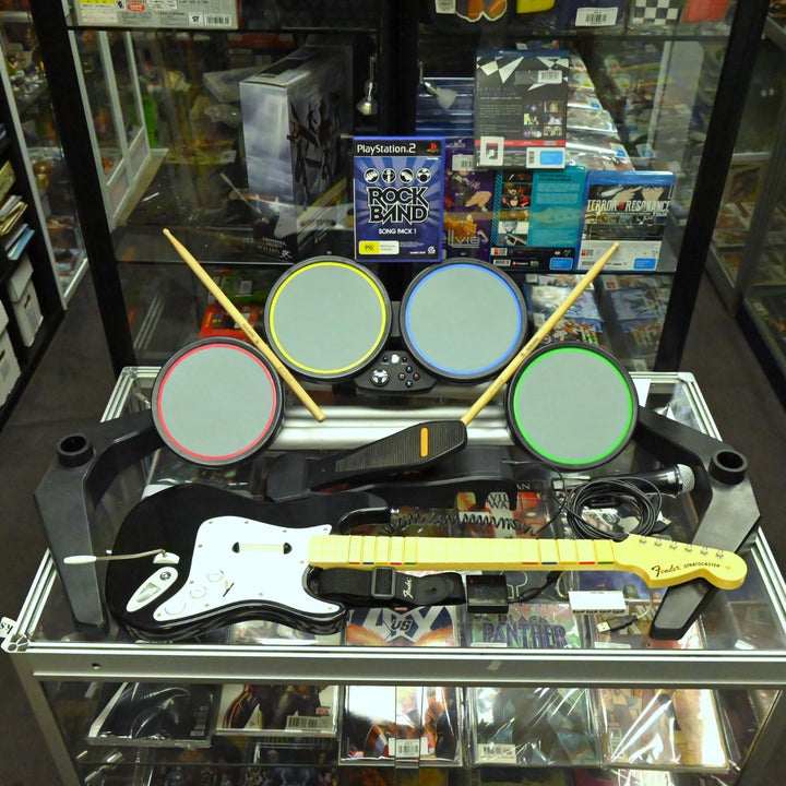 RockBand Band Kit -  Wireless Guitar, Microphone & Drum Set - PS3 Accessory