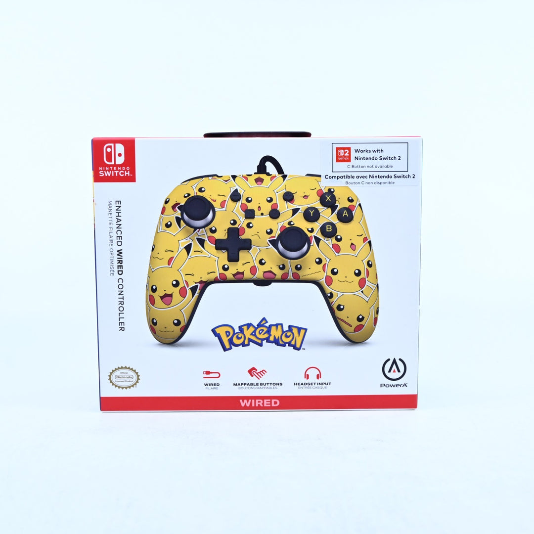 SEALED! PowerA Pokemon - Pikachu Wired Controller - Nintendo Switch Accessory