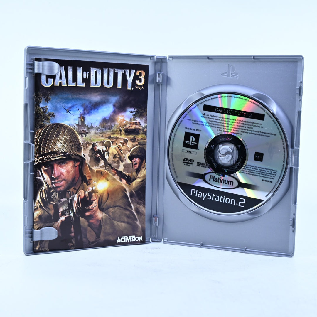 Call of Duty 3 - Sony Playstation 2 / PS2 Game + Manual - PAL - MINT DISC!