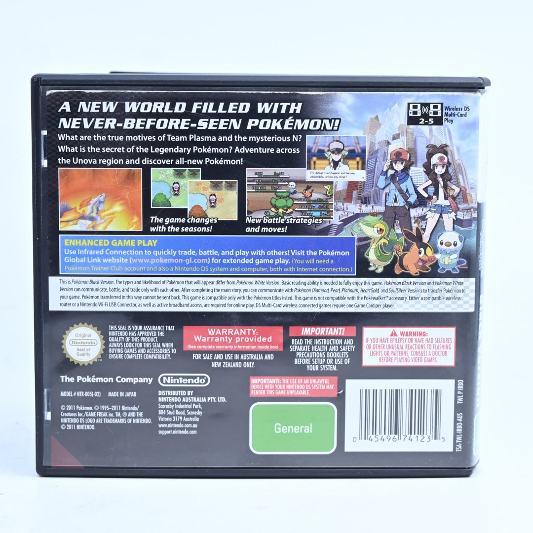 Pokemon Black - Nintendo DS Game - AUS PAL + Manual - FREE POST!