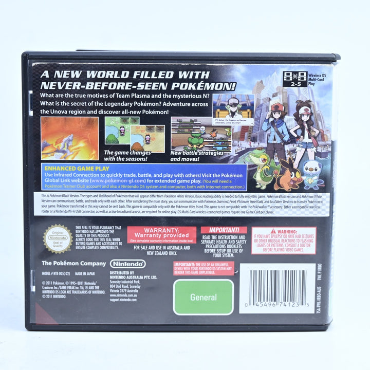 Pokemon Black - Nintendo DS Game - AUS PAL + Manual - FREE POST!