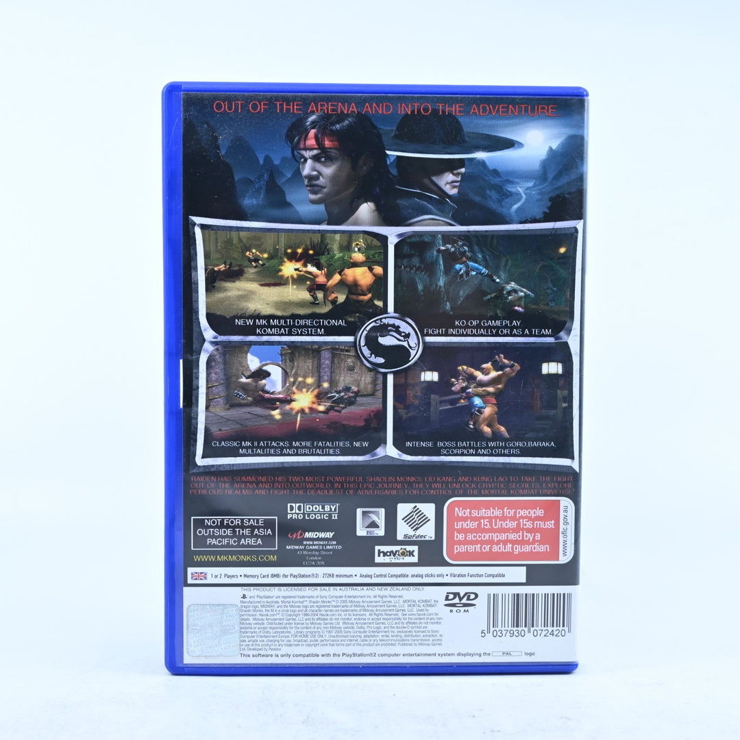 Mortal Kombat: Shaolin Monks - Sony Playstation 2 / PS2 Game + Manual - PAL