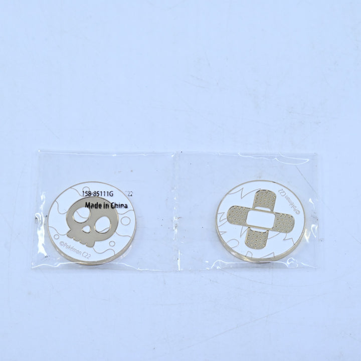 Pokemon C22 Poison & Burn Collectable Metal Coins - Miscellaneous