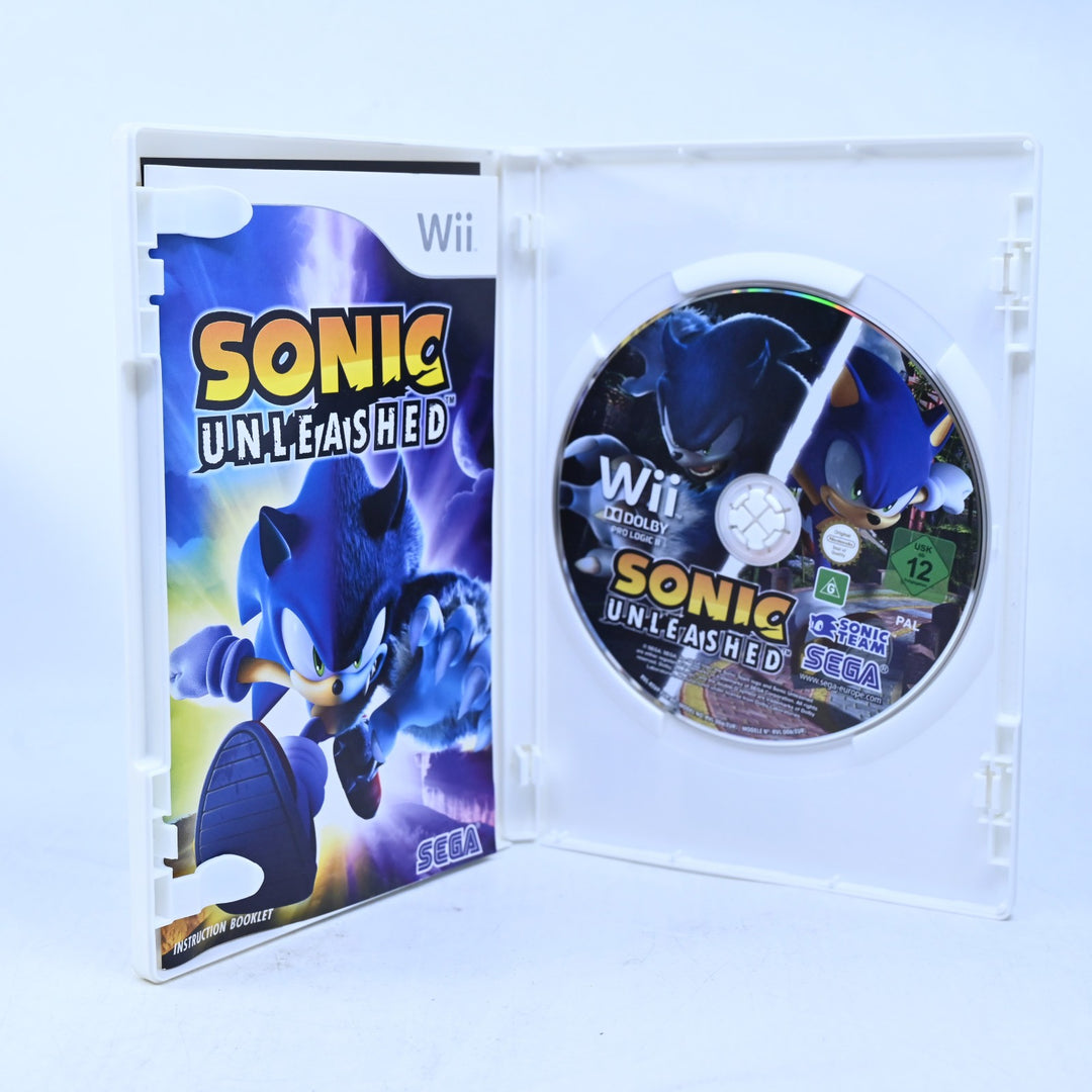 Sonic Unleashed - Nintendo Wii Game + Manual - PAL - MINT DISC!