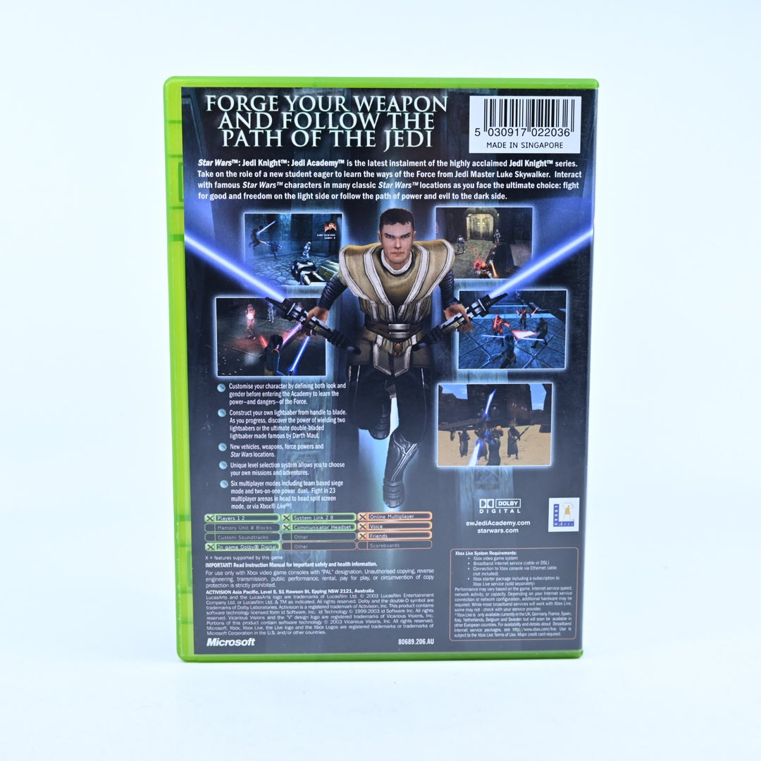 Star Wars Jedi Knight: Jedi Academy - Original Xbox Game + Manual - PAL