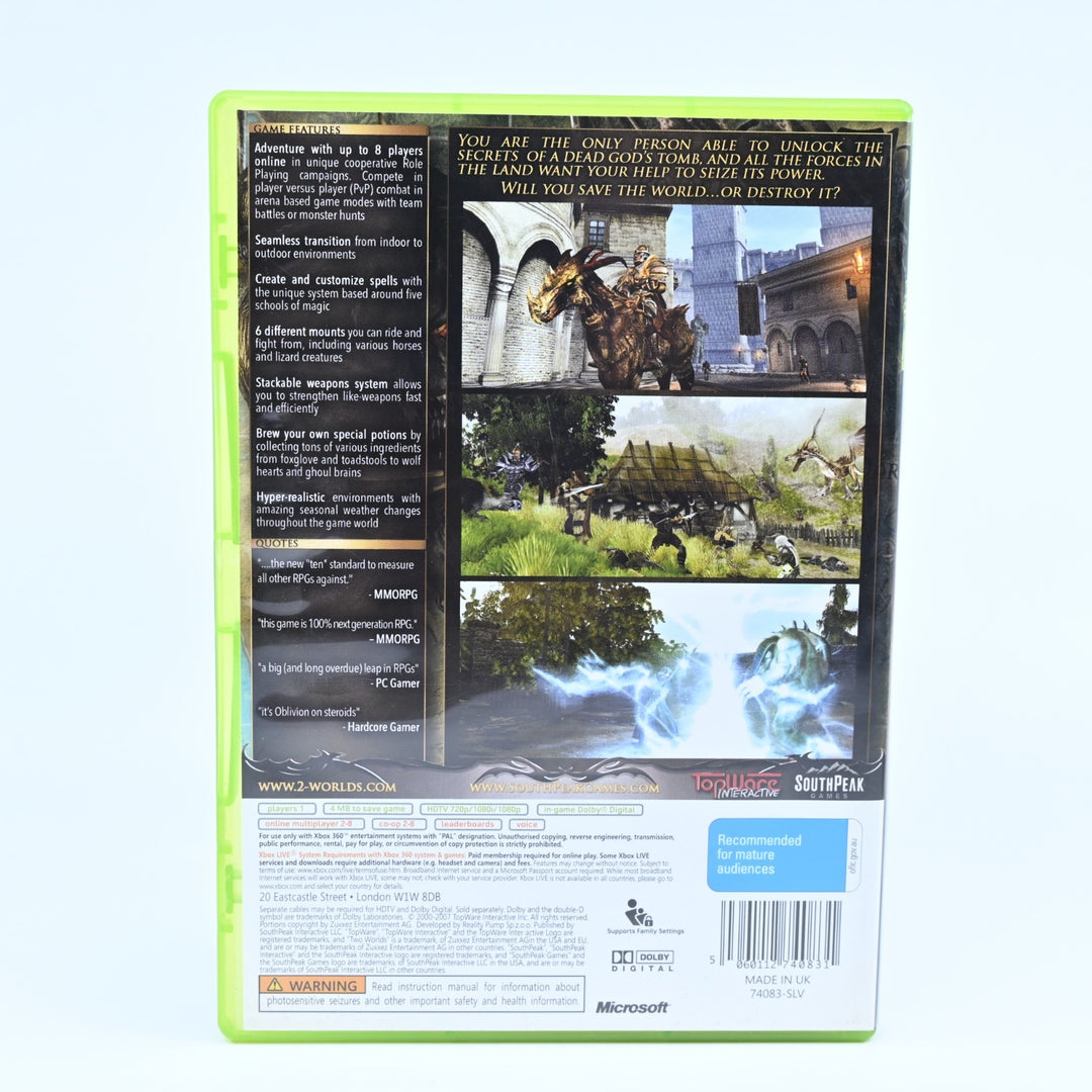 Two Worlds - Xbox 360 Game + Manual - PAL - MINT DISC!