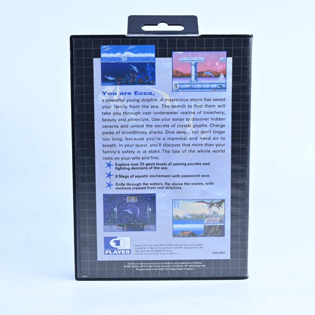 Ecco the Dolphin - Sega Mega Drive Game / Genesis + Manual - Region Free