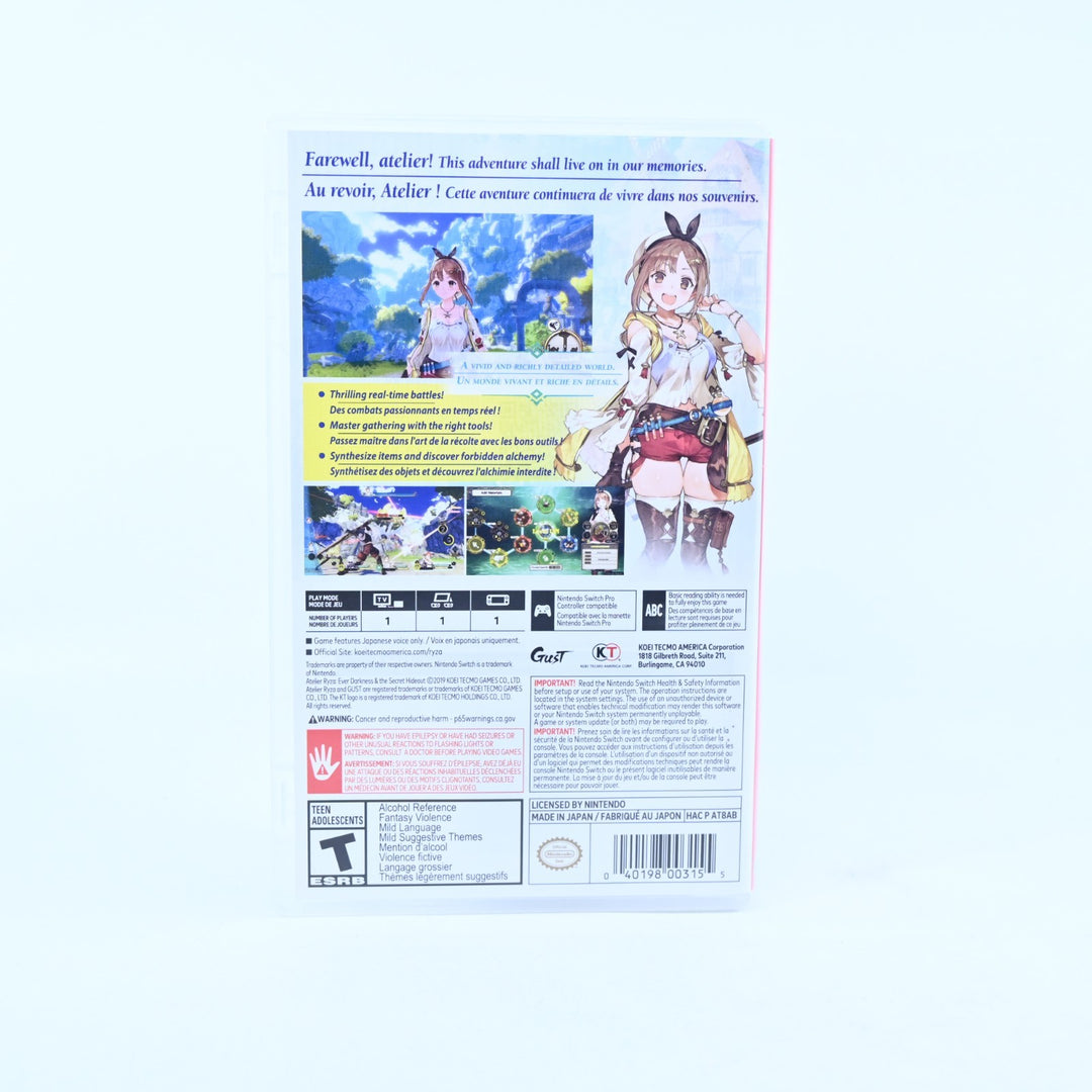 Atelier Ryza: Ever Darkness and the Secret Hideout - Nintendo Switch Game