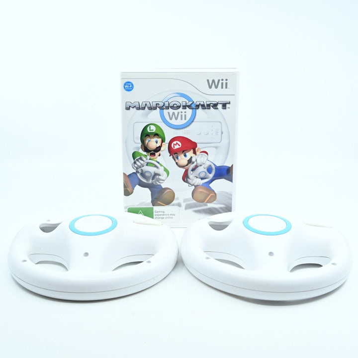 Mario Kart Wii + 2 Official Nintendo Wheels - Nintendo Wii Game - PAL