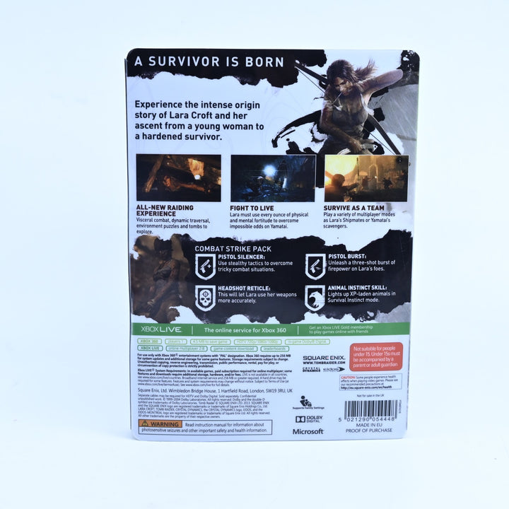 Tomb Raider - Steelbook Edition - Xbox 360 Game + Manual - PAL - MINT DISC!