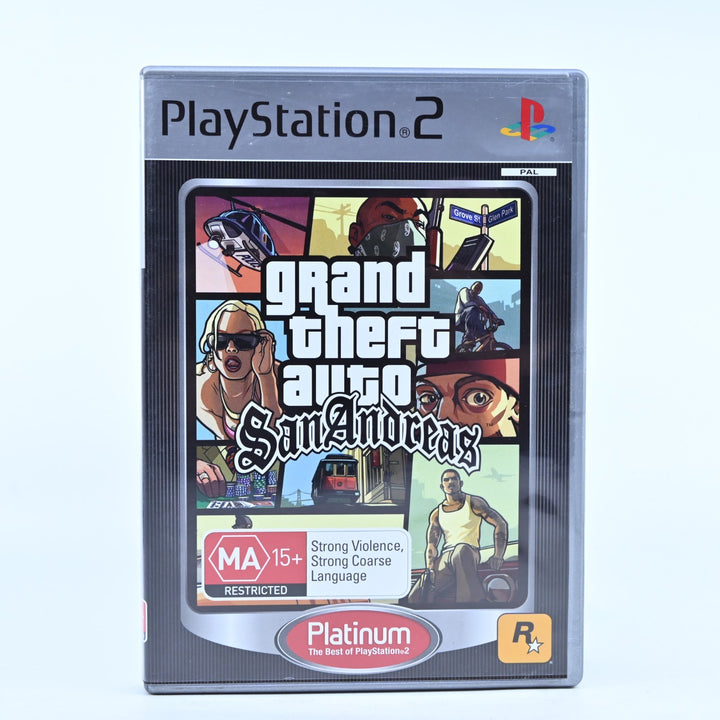 Grand Theft Auto: San Andreas - Sony Playstation 2 / PS2 Game + Manual + Map