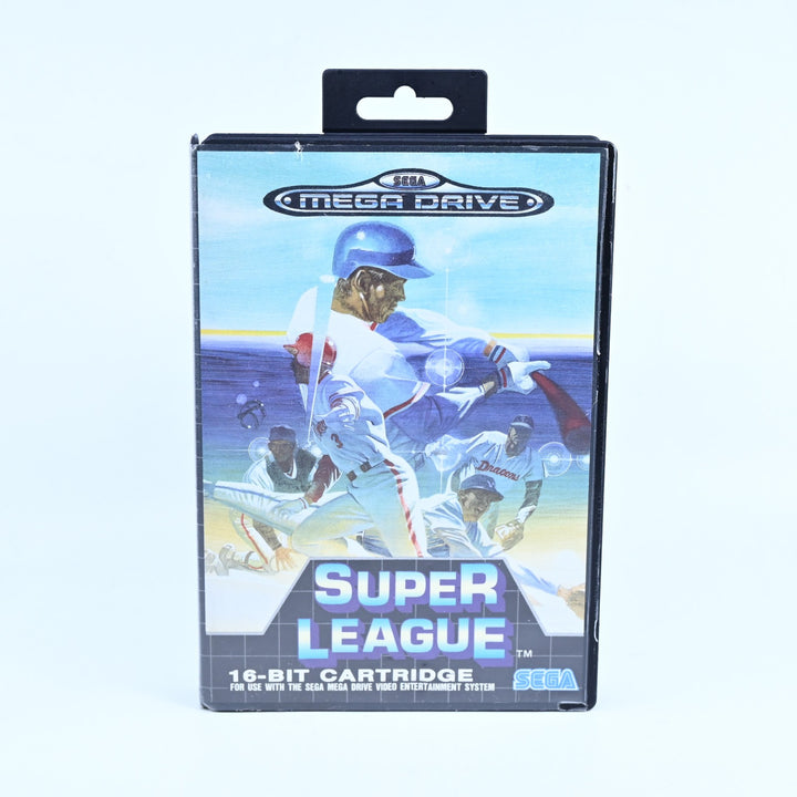Super League - Sega Mega Drive Game + Manual - PAL - FREE POST!