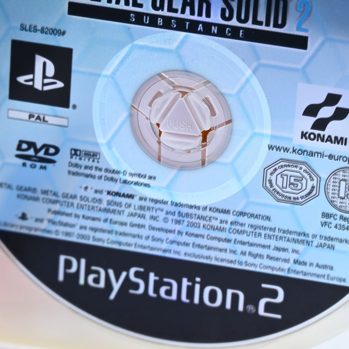 Metal Gear Solid 2: Substance - Sony Playstation 2 / PS2 Game + Manual Disc Wear