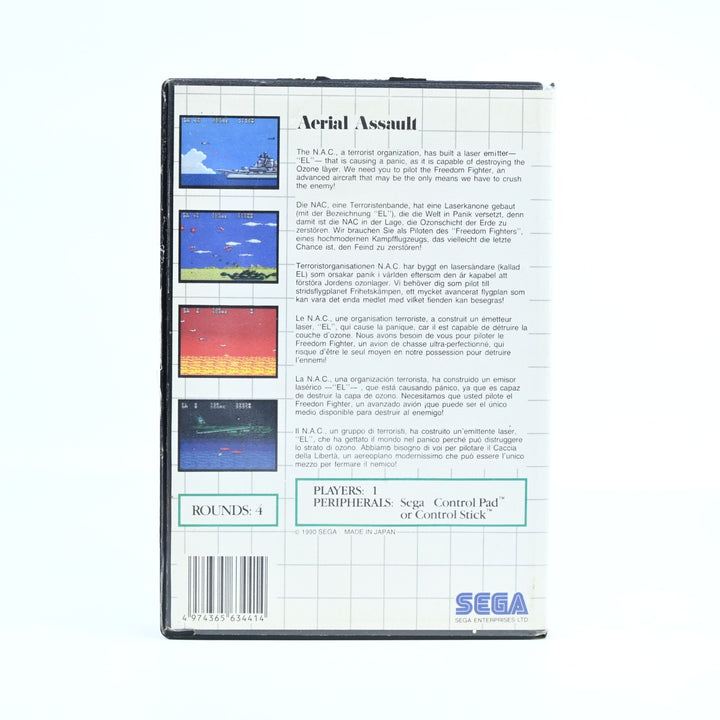 Aerial Assault - Sega Master System Game + Manual - PAL - FREE POST!