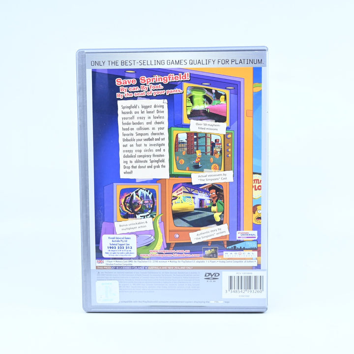 The Simpsons Hit & Run - Sony Playstation 2 / PS2 Game + Manual - MINT DISC!