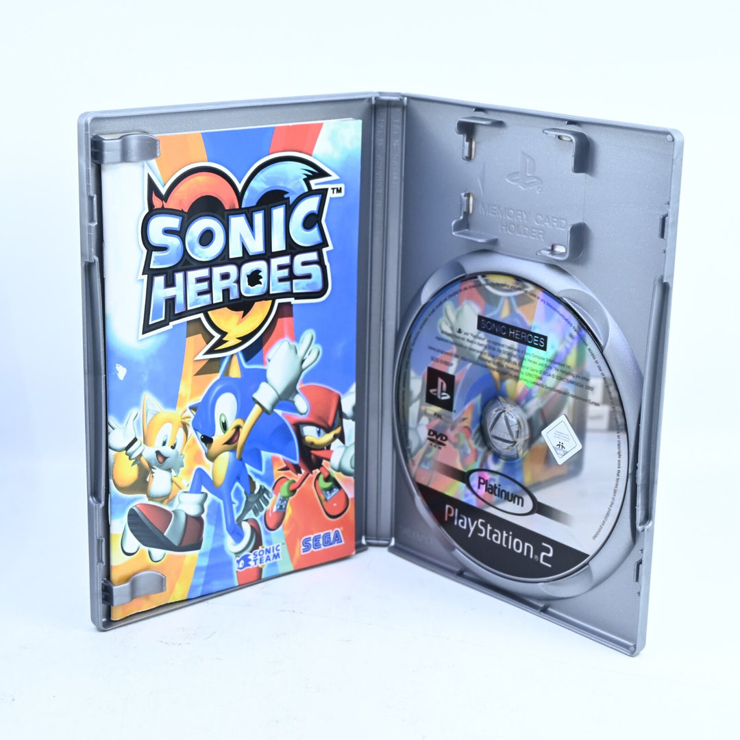 Sonic Heroes - Sony Playstation 2 / PS2 Game + Manual - PAL - MINT DISC!