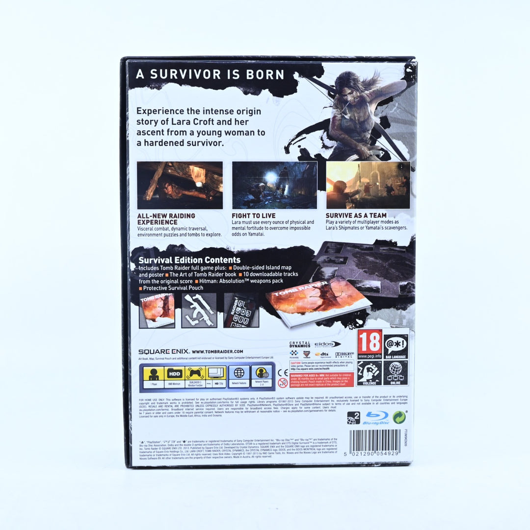 Tomb Raider Survival Edition - Sony Playstation 3 / PS3 Game + Manual