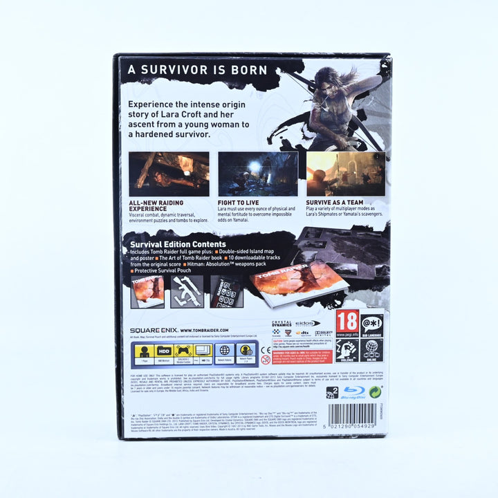 Tomb Raider Survival Edition - Sony Playstation 3 / PS3 Game + Manual