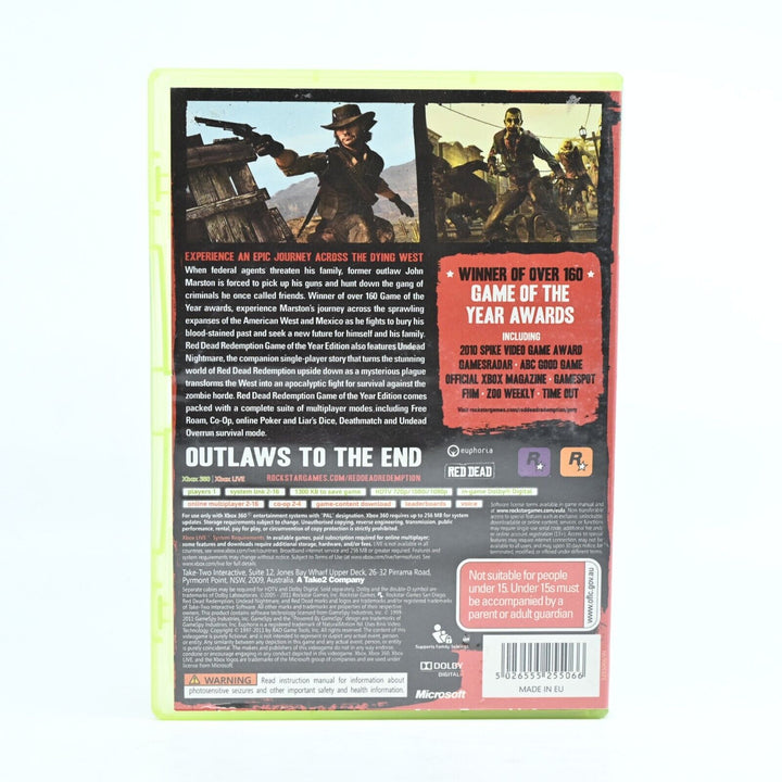 Red Dead Redemption GOTY Edition - No Manual - Xbox 360 Game - PAL - MINT DISCS!