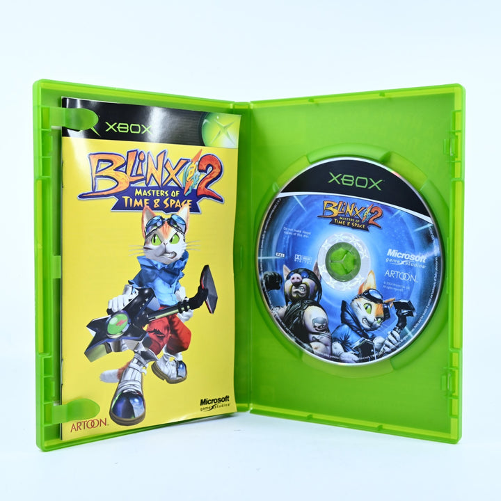 Blinx 2: Masters of Time &amp; Space - Original Xbox Game + Manual - MINT DISC!