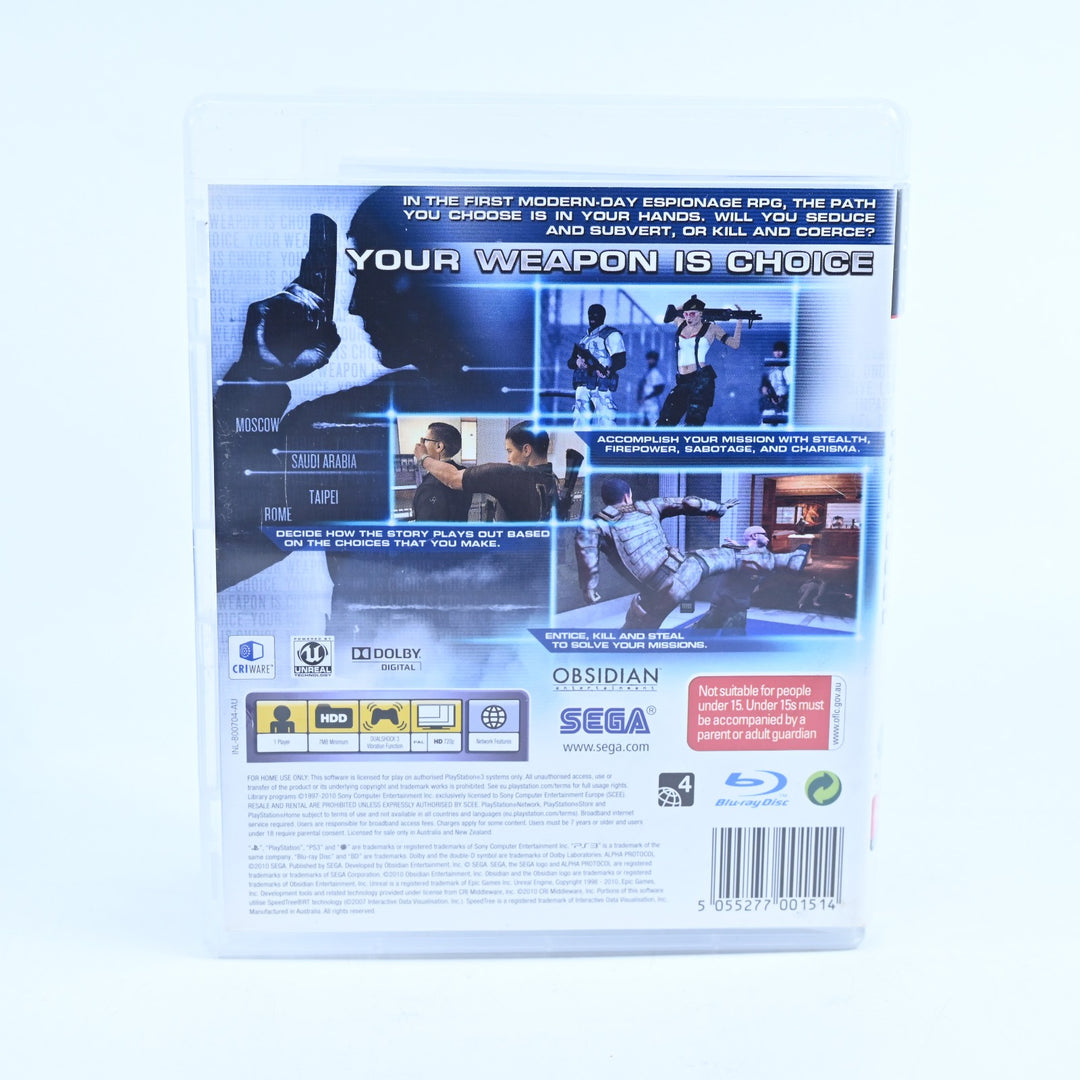 Alpha Protocol: The Espionage RPG - Sony Playstation 3 / PS3 Game - MINT DISC!