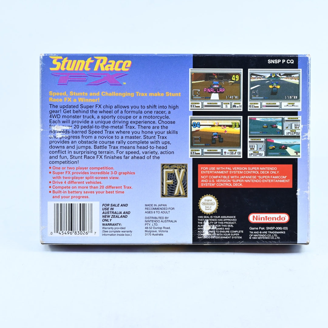 Stunt Race FX - Super Nintendo / SNES Boxed Game - PAL - FREE POST!