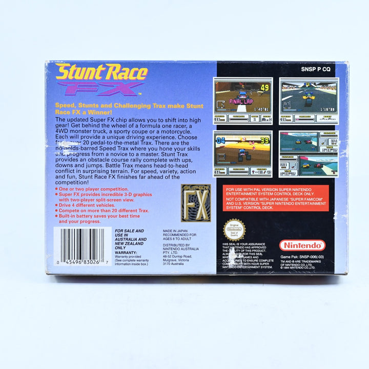 Stunt Race FX - Super Nintendo / SNES Boxed Game - PAL - FREE POST!